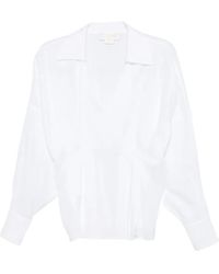 Genny - Collar V-Neck Blouse - Lyst