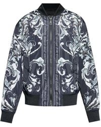 Versace Jeans Couture - Baroque-Print Bomber Jacket - Lyst