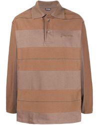 Jacquemus - Raye Striped Cotton-jersey Polo Shirt - Lyst