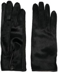 Dames Accessoires voor voor Portemonnees en kaarthouders voor Maison Margiela Leer Handschoenen Met Logo in het Zwart 