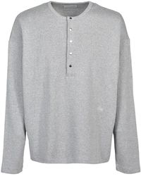 CEDARWOOD - Ribbed-Knit Henley T-Shirt - Lyst