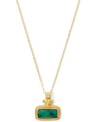 Ottoman Hands - Noa Emerald Pendant Necklace - Lyst