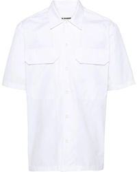 Jil Sander - Katoenen Overhemd Met Korte Mouwen - Lyst