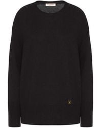 Valentino Garavani - Vlogo-Plaque Cashmere Sweater - Lyst