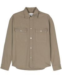 FRAME - Box-pleat Cotton Shirt - Lyst