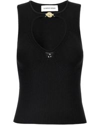 Marine Serre - Débardeur En Maille Ajourée - Lyst