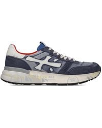 Premiata - Leather And Technical Fabric Sneakers With Cushioned Sole - Lyst