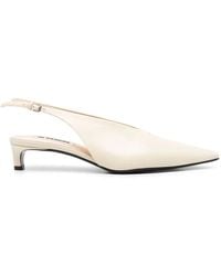 Jil Sander - 40Mm Leather Slingback Pumps - Lyst