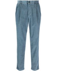 Incotex - Logo-embroidered Corduroy Trousers - Lyst