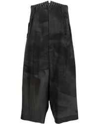 Yohji Yamamoto - Cropped Wide-Leg Trousers - Lyst