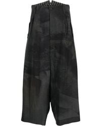 Yohji Yamamoto - Cropped Wide-Leg Trousers - Lyst