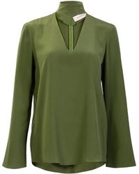 Silvia Tcherassi - Kelsey Funnel-Neck Blouse - Lyst