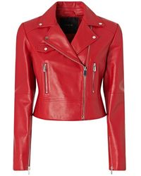 Pinko - Chaqueta Biker De Piel - Lyst