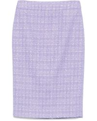 Emporio Armani - Tweed Midi-Rok - Lyst