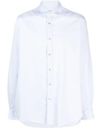 Boglioli - Spread-collar Cotton Shirt - Lyst