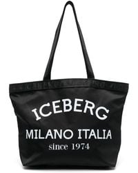 Iceberg - Logo-print Shopping Tote Bag - Lyst