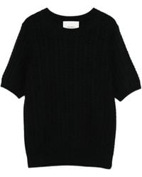 Lisa Yang - Top de punto con diseño calado y manga corta - Lyst