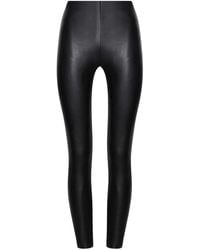 Wolford - Leather-Paneled Leggings - Lyst