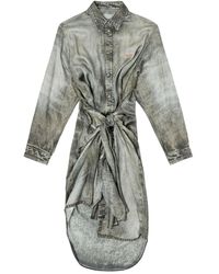 DIESEL - D-Iletta Midi-Jurk - Lyst
