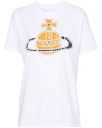 Vivienne Westwood - Orb Logo-print Cotton T-shirt - Lyst