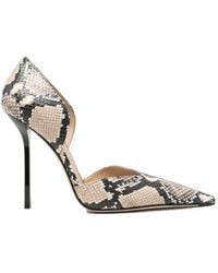 Victoria Beckham - Angle D'Orsay Snake-Print Pumps - Lyst