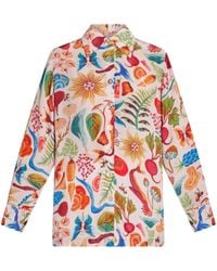 FARM Rio - Graphic-Print Long-Sleeve Shirt - Lyst