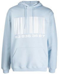 VTMNTS - 'Big Barcode' Cotton-Blend Hoodie - Lyst
