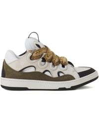 Lanvin - Curb Sneakers Met Gevlochten Kant - Lyst