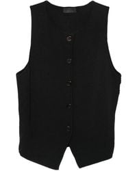 Liu Jo - Lace-Panel Button-Fastening Waistcoat - Lyst