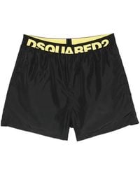 DSquared² - Logo Waistband Beach Shorts - Lyst