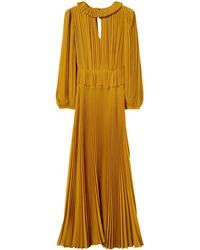 Twinset - Vestido de georgette con pliegues - Lyst