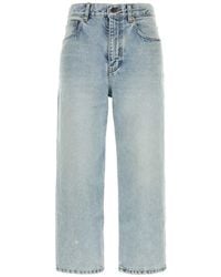 Balenciaga - Jackie Capri Distressed Faded-Effect Jeans - Lyst