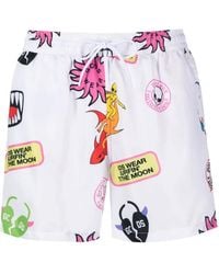 Gcds - Graphic-Print Swim Shorts - Lyst
