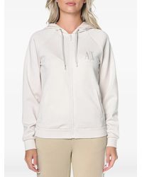 ARMANI EXCHANGE - Logo-Embellished Zip-Up Hoodie - Lyst