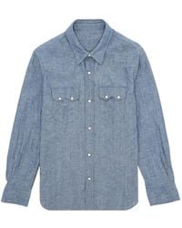 Fortela - Smith Chambray Western Buttoned Shirt - Lyst