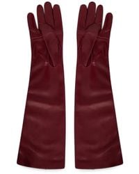 Alberta Ferretti - Long Leather Gloves - Lyst