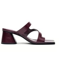 Alohas - Orielle Rift Asymmetric Leather Sandals - Lyst