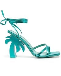 Palm Angels - Palm Tree Lace-Up Sandals - Lyst