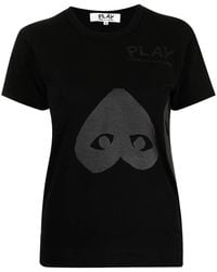 COMME DES GARÇONS PLAY - Two Hearts T-Shirt - Lyst
