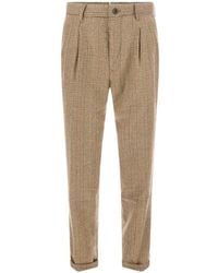 Incotex - Prince Of Wales Check Pleated Trousers - Lyst