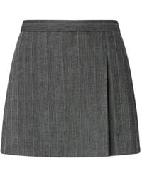 Pinko - Pinstripe Pleated Mini Skirt - Lyst