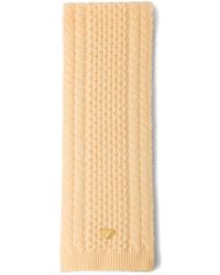 Prada - Triangle-Logo Cable-Knit Scarf - Lyst