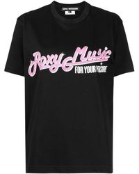 Junya Watanabe - T-shirt en coton à slogan imprimé - Lyst