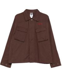 adidas - Logo-Embroidered Shirt Jacket - Lyst