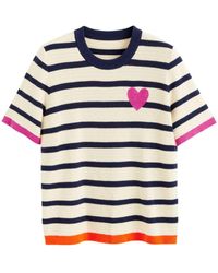 Chinti & Parker - Breton-stripe Heart Crochet T-shirt - Lyst