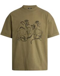 Balmain - Printed Bloom T-Shirt - Lyst