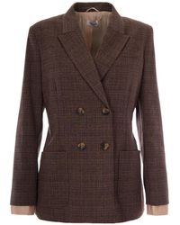 Liu Jo - Prince Of Wales Tartan Blazer - Lyst