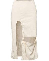 Elena Velez - Double Slit Midi Skirt - Lyst