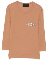 Simone Rocha - Embellished-Detail Long-Sleeve T-Shirt - Lyst