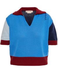Marni - Top Met Korte Mouwen En Colourblocking - Lyst